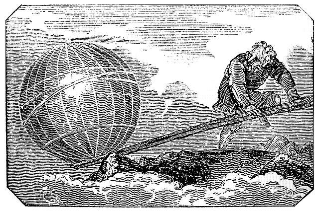 עקרון המנוף (מתוך המגזין Mechanics Magazine, 1824)